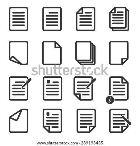 Paper icon,Document icon,Vector EPS10