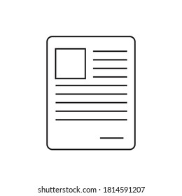 Paper icon,Document icon,Vector illustration,On white background. 