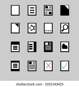 Paper icon,File document and paper page document for business,Vector.