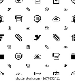 paper icons pattern seamless. Included editable filled embroidery, Origami, project, terms & conditions, Paperclip, Priority, Folder, Angel investor icons. paper icons for web and mobile.