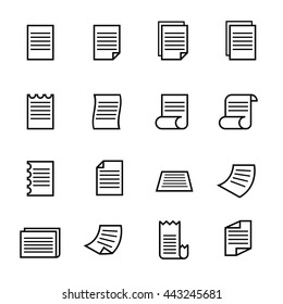 Paper icons set