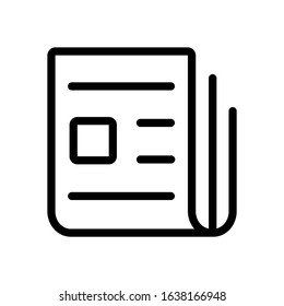 Paper icons with trendy style lines. vector illustration