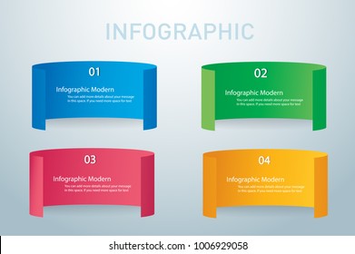 paper info graphic banners vector design template
