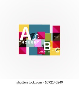 Paper infographic banner template with a b c options, infographics elements. Vector illustration