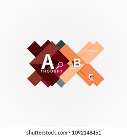 Plantilla de banner de infografía de papel con opciones b c, elementos de infografía. Ilustración del vector