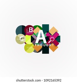 Paper infographic banner template with a b c options, infographics elements. Vector illustration