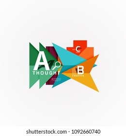 Plantilla de banner de infografía de papel con opciones b c, elementos de infografía. Ilustración del vector