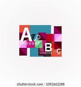 Paper infographic banner template with a b c options, infographics elements. Vector illustration