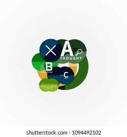 Paper infographic banner template with a b c options, infographics elements. Vector illustration