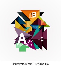 Papier-Infografik-Banner-Vorlage mit b c-Optionen, Infografik-Elemente. Vektorgrafik