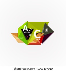 Plantilla de banner de infografía de papel con opciones b c, elementos de infografía. Ilustración del vector