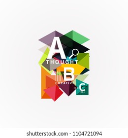 Modelo de banner infográfico de papel com opções b c, elementos infográficos. Ilustração vetorial