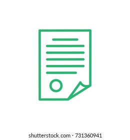 Paper infographic element representing document of orange color with text written on it vector illustration isolated on white background