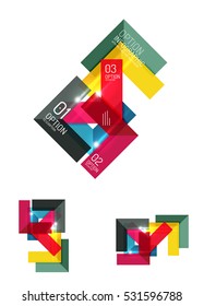 Elementos de infografía de papel para el fondo de la empresa, presentación o mensaje con opciones y botones