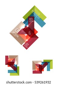 Elementos de infografía de papel para el fondo de la empresa, presentación o mensaje con opciones y botones