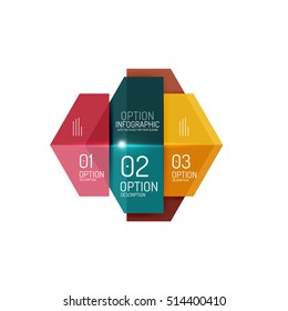 Paper infographic layout design templates for backgrounds, presentations and options