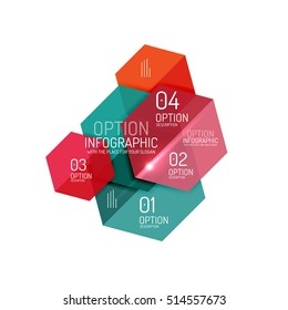 Paper infographic layout design templates for backgrounds, presentations and options