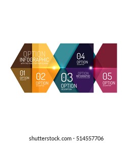 Plantillas de diseño de diseño de infografía de papel para fondos, presentaciones y opciones
