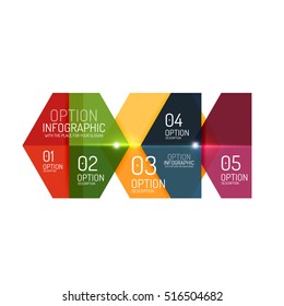 Paper infographic layout design templates for backgrounds, presentations and options