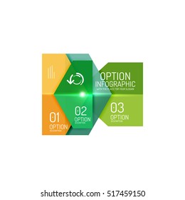Paper infographic layout design templates for backgrounds, presentations and options