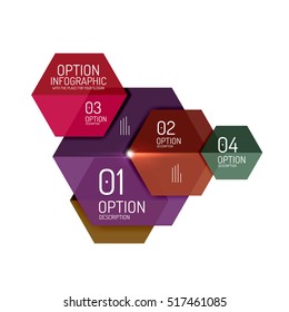 Paper infographic layout design templates for backgrounds, presentations and options