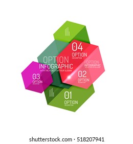 Paper infographic layout design templates for backgrounds, presentations and options