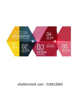 Plantillas de diseño de diseño de infografía de papel para fondos, presentaciones y opciones