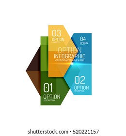 Plantillas de diseño de diseño de infografía de papel para fondos, presentaciones y opciones
