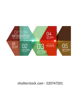 Paper infographic layout design templates for backgrounds, presentations and options