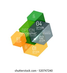 Paper infographic layout design templates for backgrounds, presentations and options