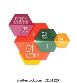 Plantillas de diseño de diseño de infografía de papel para fondos, presentaciones y opciones