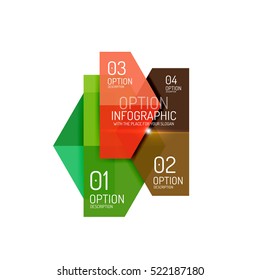 Paper infographic layout design templates for backgrounds, presentations and options