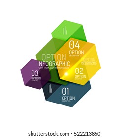 Paper infographic layout design templates for backgrounds, presentations and options