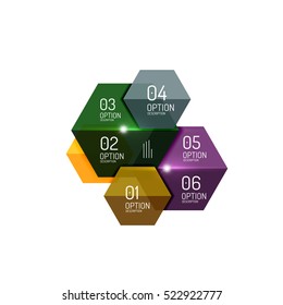 Paper infographic layout design templates for backgrounds, presentations and options