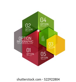 Paper infographic layout design templates for backgrounds, presentations and options