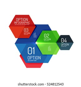 Paper infographic layout design templates for backgrounds, presentations and options