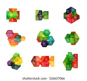 Paper infographic layout design templates for backgrounds, presentations and options