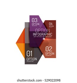 Plantillas de diseño de diseño de infografía de papel para fondos, presentaciones y opciones