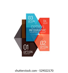 Paper infographic layout design templates for backgrounds, presentations and options