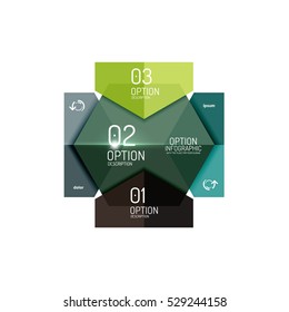 Paper infographic layout design templates for backgrounds, presentations and options