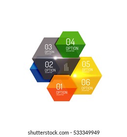 Paper infographic layout design templates for backgrounds, presentations and options