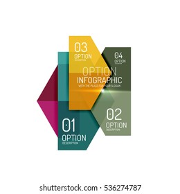 Plantillas de diseño de diseño de infografía de papel para fondos, presentaciones y opciones