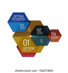Paper infographic layout design templates for backgrounds, presentations and options