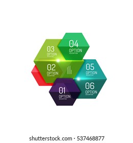 Paper infographic layout design templates for backgrounds, presentations and options