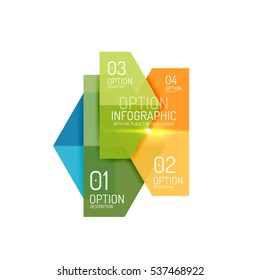 Paper infographic layout design templates for backgrounds, presentations and options