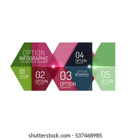 Paper infographic layout design templates for backgrounds, presentations and options