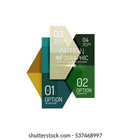 Paper infographic layout design templates for backgrounds, presentations and options