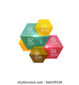 Paper infographic layout design templates for backgrounds, presentations and options