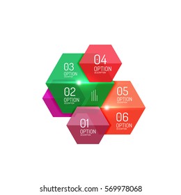 Paper infographic layout design templates for backgrounds, presentations and options