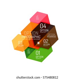 Paper infographic layout design templates for backgrounds, presentations and options